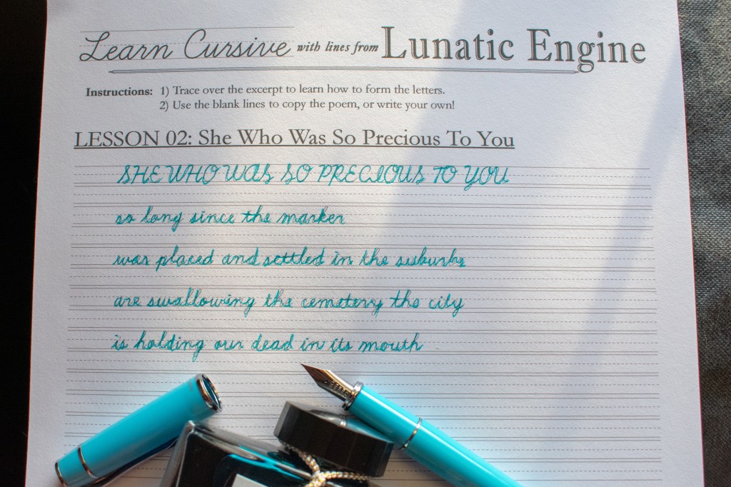 Learn Cursive with Lunatic Engine – Lesson 02&nbsp;–
