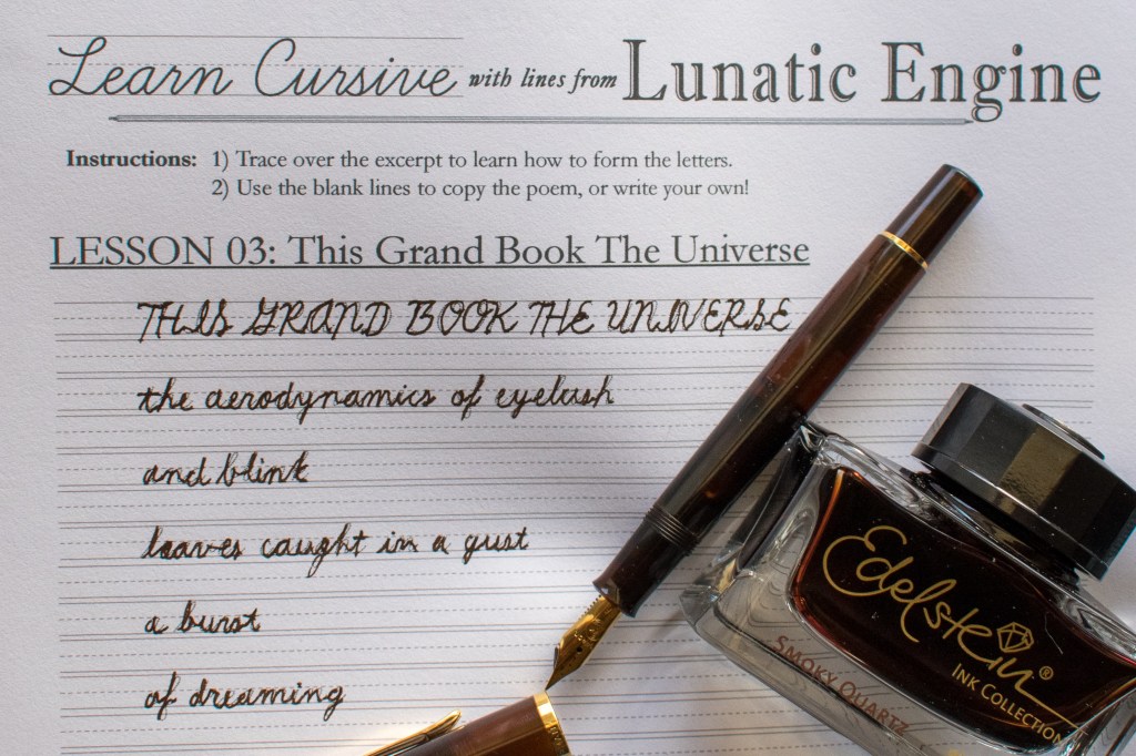 Learn Cursive with Lunatic Engine – Lesson 03&nbsp;–