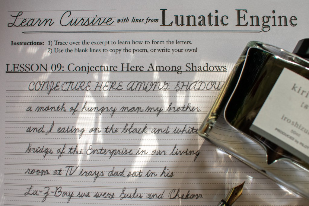 Learn Cursive with Lunatic Engine – Lesson 09&nbsp;–